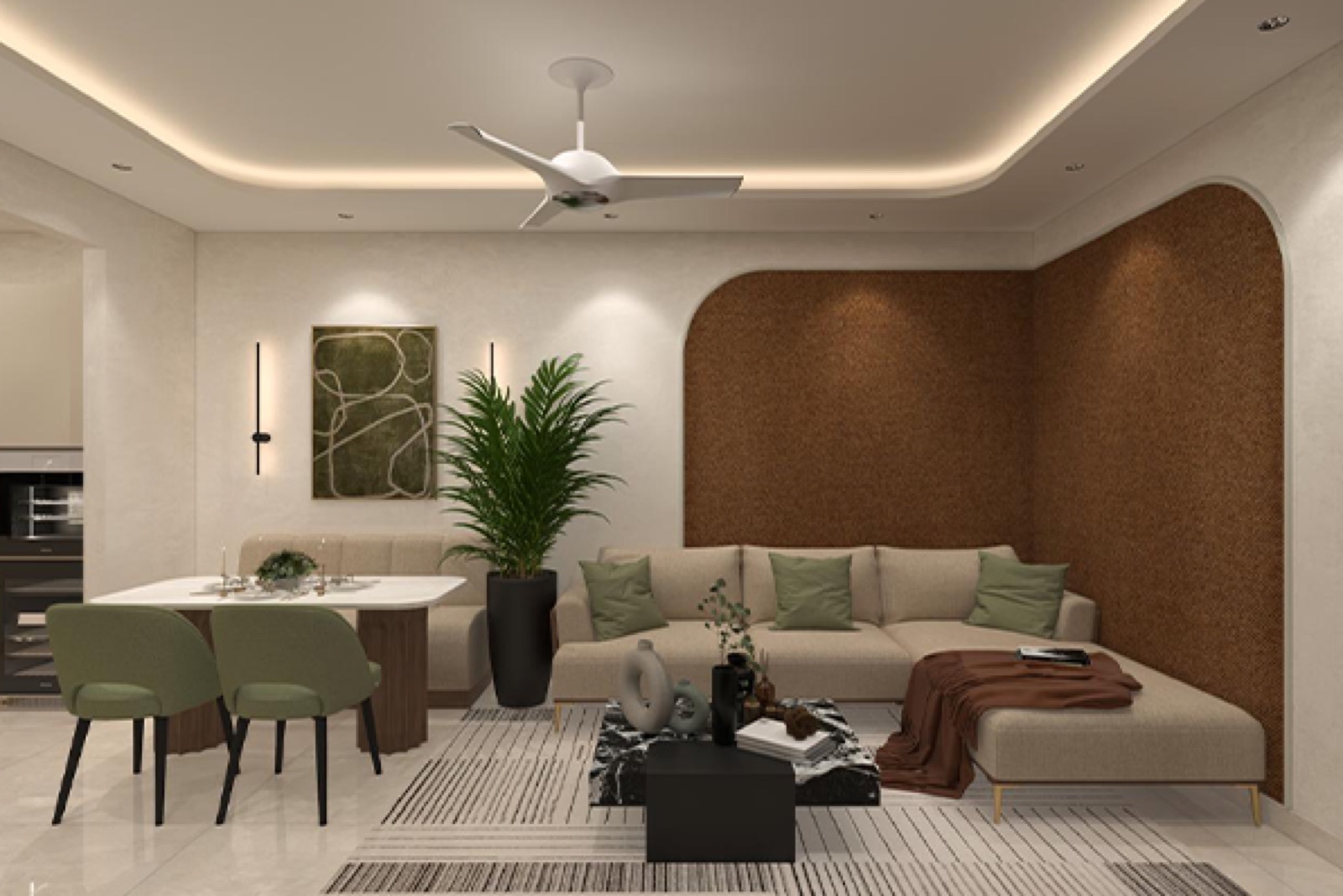 Living room interior of an independent floor at Horizon Floors Sector 93 Gurgaon