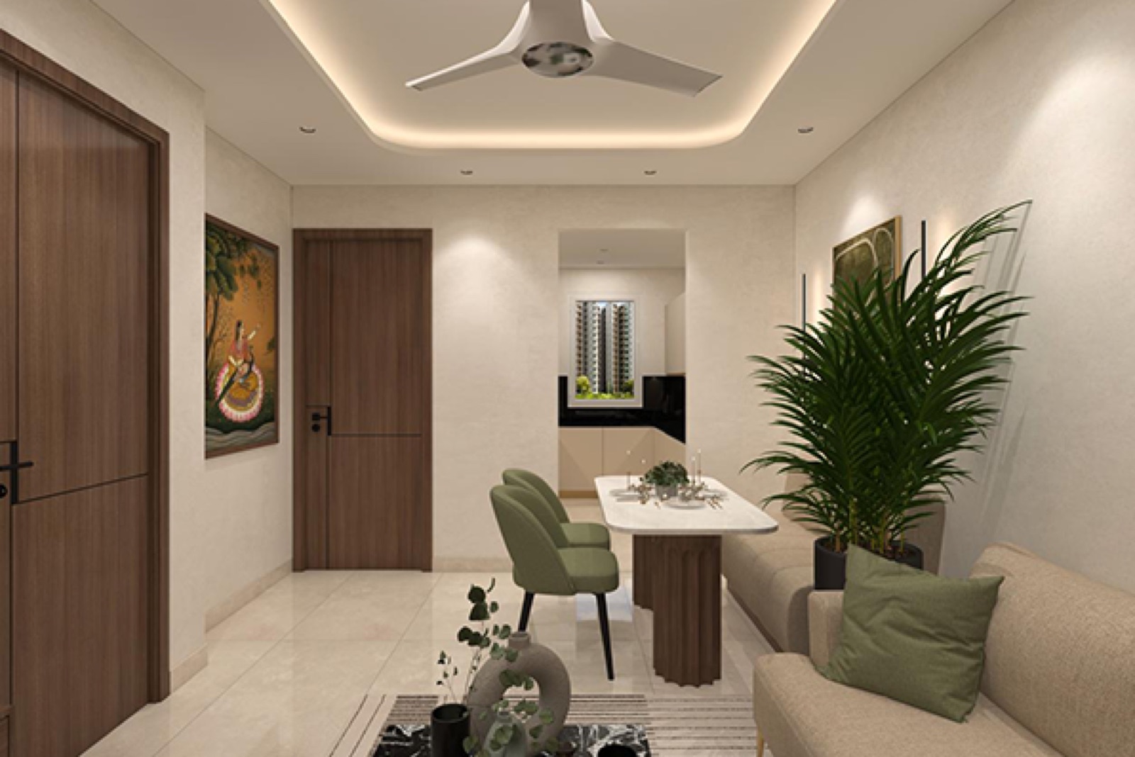 Entrance foyer of a builder floor at Horizon Floors Sector 93 Gurgaon