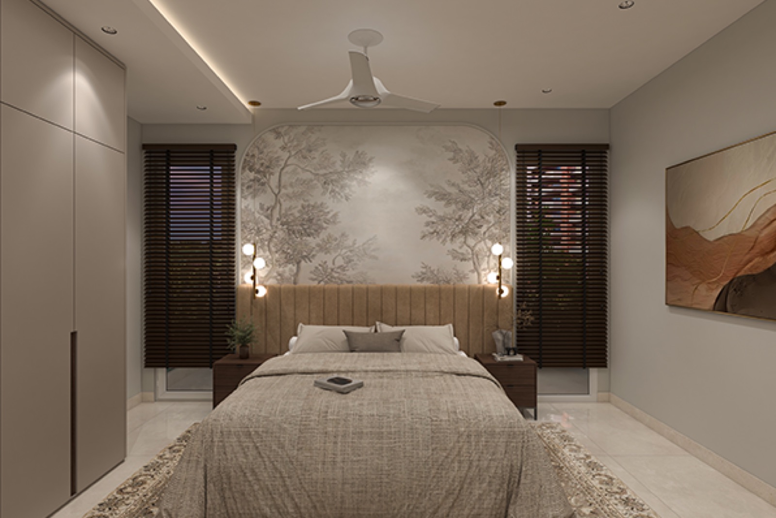 Master bedroom of a 3 BHK independent floor at Horizon Floors Gurgaon