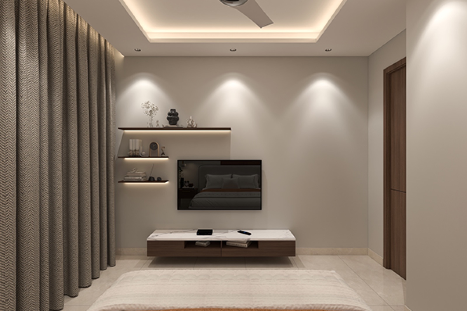 Living area of an independent builder floor at Horizon Floors Gurgaon