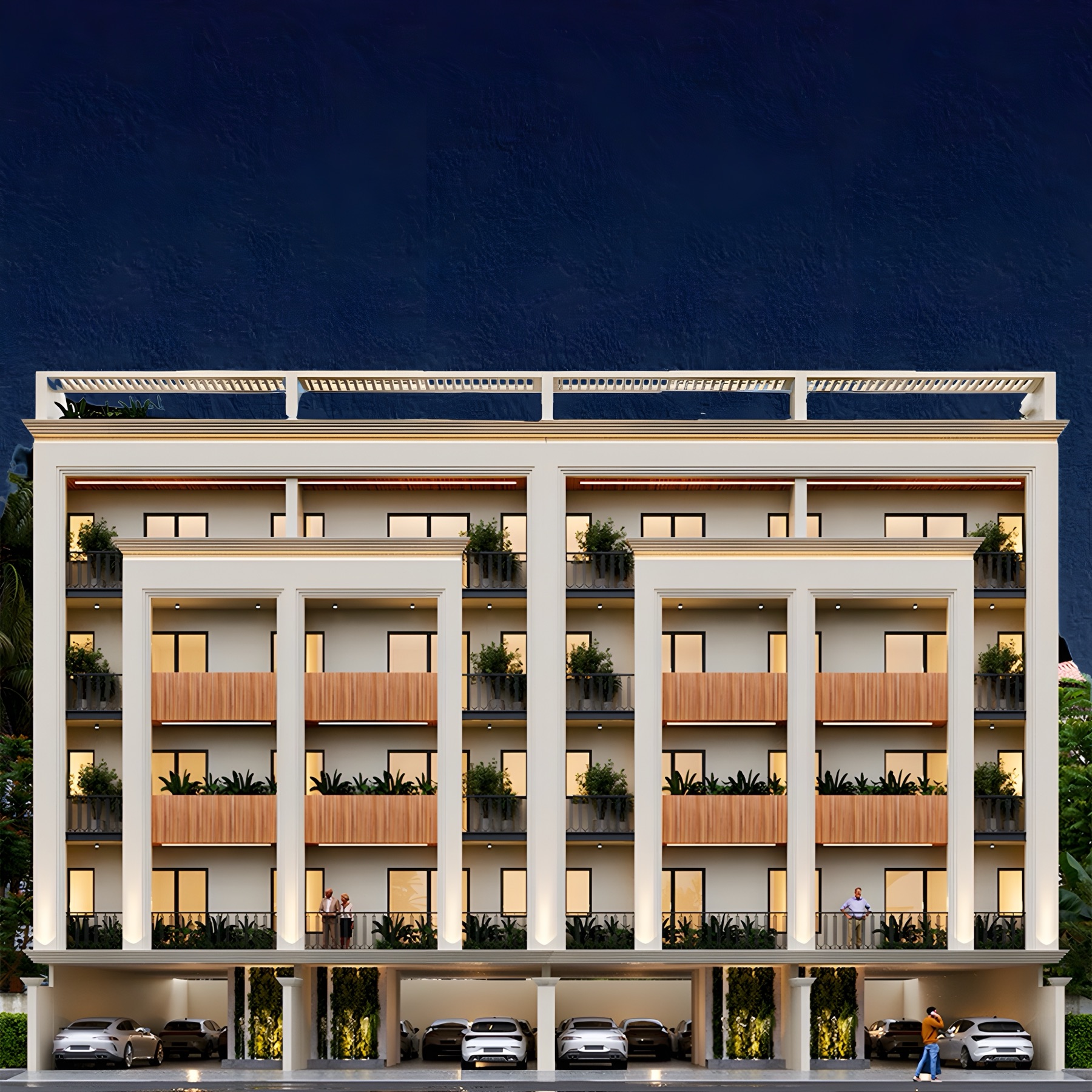 Horizon Floors Sector 93 Gurgaon — front elevation of the Stilt plus 4 independent builder floors